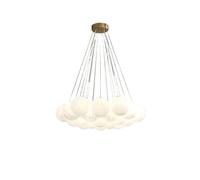 HYHDDM Lampadario a sfera di vetro - minimalista francese, lampada da soffitto moderna a lanterna magica for soggiorno, cucina, bar(Tricolor Led Bulbs,7 Head)