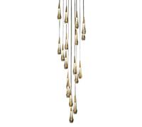 HYHDDM Lampadario da terra in cristallo a goccia d'acqua - Lampada a sospensione moderna a LED a spirale, lampada da scala di lusso for villa, soggiorno(9 heads)