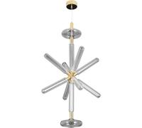 HYHDDM Lampadario moderno a LED in acciaio inossidabile dorato e vetro - Lampada a sospensione di lusso for soggiorno, sala da pranzo, camera da letto, corridoio(B106cm)