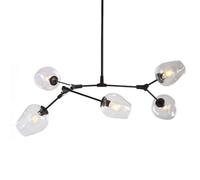 HYHDDM Lampadario molecolare regolabile a 8 luci - Pendente in vetro a bolle - Lampada da soffitto girevole a 360° for soggiorno, sala da pranzo(Glass,3 Light)