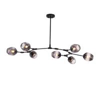 HYHDDM Lampadario molecolare regolabile a 8 luci - Pendente in vetro a bolle - Lampada da soffitto girevole a 360° for soggiorno, sala da pranzo(Gray,3 Light)