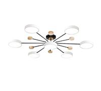 HYHDDM Moderna plafoniera semi-incassata - Lampada LED in stile nordico industriale for camera da letto, sala da pranzo, soggiorno, cucina(Gray,9 lights)
