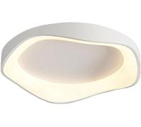 HYHDDM Wabi-Sabi LED Ceiling Light - 3-Color Dimming Flush Mount - Minimalist Metal + Acrylic Lamp for Hallway, Entry, Hotel(White,52cm/20.4in)