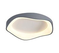 HYHDDM Wabi-Sabi LED Ceiling Light - 3-Color Dimming Flush Mount - Minimalist Metal + Acrylic Lamp for Hallway, Entry, Hotel(Gray,42cm/16.5in)