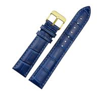 HYHJYMG 12 14 16 18 19 20 21 22 23mm Blue Color Cinta di guardia in pelle genuina uomini e donne Watchband per Citizen Rossini Watch Band
