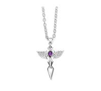 HYHJYMG 925 Sterling Silver Incisa Hip -Hop Angel Sword Protection Necklace European And American Angel Wings Cross Cross Friend Party Lucky Gift - Guardian Angel Necklace, Angel