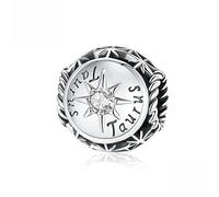 HYHJYMG Accessori Perline in Argento Sterling 925 per Collana Ciondola Perlina Bracciale da Donna Fai da Te Collana Ciondolo Perlina per Bracciale Dodici Costellazioni Zirconi Stelle,Toro