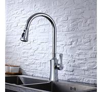 HYHJYMG Bar per la Fattoria Commerciale, Nera/Cromo/Nichel Tira rubinetti, Gru per Cucina, Rubinetto dell'Acqua, Rubinetto del Mixer per lavandino in Ottone