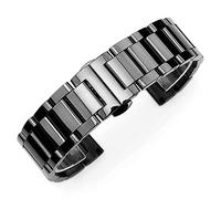 HYHJYMG Cinghia in Acciaio Inossidabile in Metallo da Uomo a Rilascio rapido Maschile a Farfalla Solido Polso a Farfalla 16mm 18 mm 20mm 22mm 24mm 24mm 26 mm Bracciale