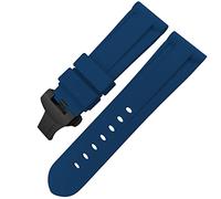 HYHJYMG - Cinturino in gomma con chiusura a farfalla da 24 mm e 26 mm, per Panerai LUMINOR sommergibile cinturino sportivo in silicone colorato, 24mm