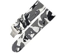 HYHJYMG - Cinturino in gomma con chiusura a farfalla da 24 mm e 26 mm, per Panerai LUMINOR sommergibile cinturino sportivo in silicone colorato, 26mm