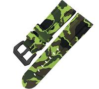 HYHJYMG - Cinturino in gomma con chiusura a farfalla da 24 mm e 26 mm, per Panerai LUMINOR sommergibile cinturino sportivo in silicone colorato, 26mm