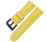 HYHJYMG - Cinturino in gomma con chiusura a farfalla da 24 mm e 26 mm, per Panerai LUMINOR sommergibile cinturino sportivo in silicone colorato, 26mm
