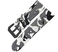 HYHJYMG - Cinturino in gomma con chiusura a farfalla da 24 mm e 26 mm, per Panerai LUMINOR sommergibile cinturino sportivo in silicone colorato, 26mm