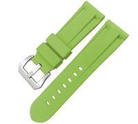 HYHJYMG - Cinturino in gomma con chiusura a farfalla da 24 mm e 26 mm, per Panerai LUMINOR sommergibile cinturino sportivo in silicone colorato, 24mm