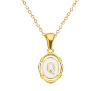 HYHJYMG Collana alfabetica riempita in Oro 14K per Donne e Uomini, Lettera Olio di gocciola