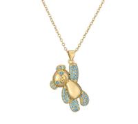 HYHJYMG Collana dell'orso per Donne, Felice Cestino per Orso a Ciondolo, Collana di Orso gommoso, Ciondolo di Zirconia cubica, Collana di Panda per Ragazze, Collana di Artigli per Orso per Il