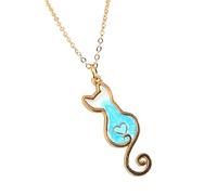 HYHJYMG Collana Gattino per Donne e Ragazze, Cuore di Gatto così Carino, Stili Misti, Collana a Sospensione per Animali da Gatto, Collana di Gattino Carina, Collana di Gatti Neri per Donne, Collare