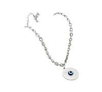 HYHJYMG Collana malvagia per Uomini e Donne, 925 Argento Sterling Fortunato Occhio malvagio Collana a Sospensione Collana a Strato Collana di Girocollo, Collana malvagia Oro Oro, malvagio Girocollo
