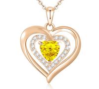 HYHJYMG Gioielli in Pietra Natale per Donne, Argento Sterling per Donne, Amore per Sempre d'Argento con Pietre per Le nasci