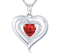 HYHJYMG Gioielli in Pietra Natale per Donne, Argento Sterling per Donne, Amore per Sempre d'Argento con Pietre per Le nasci