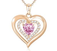 HYHJYMG Gioielli in Pietra Natale per Donne, Argento Sterling per Donne, Amore per Sempre d'Argento con Pietre per Le nasci