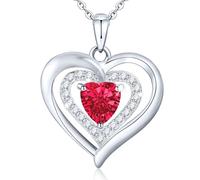 HYHJYMG Gioielli in Pietra Natale per Donne, Argento Sterling per Donne, Amore per Sempre d'Argento con Pietre per Le nasci