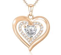 HYHJYMG Gioielli in Pietra Natale per Donne, Argento Sterling per Donne, Amore per Sempre d'Argento con Pietre per Le nasci