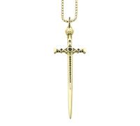 HYHJYMG Girls Jewelry Accessorio Classico Collana per Spada per Uomini, Ciondolo di Spada Europea Katana Collana - squisita Collana da pugnale a cz per Donne, Maestro Collana di Spada per la Collana
