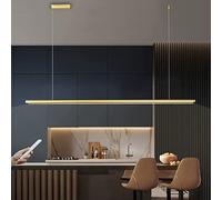 HYHJYMG Lampada a LED a LED a LED a Sospensione Tavolo da Pranzo Moderno Minimalista Design lineare di Design a Sospensione con cucine telecomandate Bar per Sala da Pranzo lampadario a LED