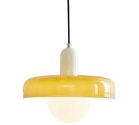 HYHJYMG Lampada a sospensione in vetro moderna Isola della cucina Lampada a sospensione bianca del soffitto della metà del secolo arancione ambra casa di campagna lampadario vintage per camera da