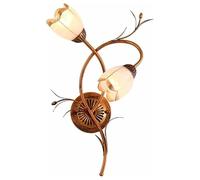 HYHJYMG Lampada American Creative Flowers a Doppia Testa in Vetro Lampade per Parete Pastoral Pastorale Soggio