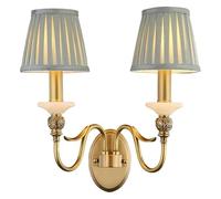 HYHJYMG Lampada Mid Century Light Luxury Tessuto Lampade Parete Vintage personalità Singola Testa a Doppia Testa Soggiorno sconde per Parete per Camera da Letto con e14/e12 Base a Parete in Rame