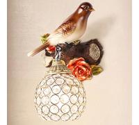 HYHJYMG Lampada per Coltivazione per Interni in Gabbia Crystal Lights Bird Hird Hurdway Vintage Vanity Light Victorian French Country Wall Lampada per la Cucina per Camera da Letto Portico corridoio