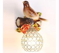 HYHJYMG Lampada per Coltivazione per Interni in Gabbia Crystal Lights Bird Hird Hurdway Vintage Vanity Light Victorian French Country Wall Lampada per la Cucina per Camera da Letto Portico corridoio