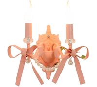 HYHJYMG Lampada Rosa Bow Girls Nordic Modern Night Freeture Night Freeture Pearl Decor Sconce Candela Hardwired French Wall Monted Lamp per Bambini Cambiare Bambini Nursery Room