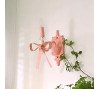 HYHJYMG Lampada Rosa Bow Girls Nordic Modern Night Freeture Night Freeture Pearl Decor Sconce Candela Hardwired French Wall Monted Lamp per Bambini Cambiare Bambini Nursery Room