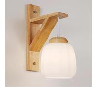 HYHJYMG Lampade da Parete Leggera Lampada a Parete Sconcetto da Comodino da Comodino Base d'Arte in Legno contemporanea E27 Fissaggi di Illuminazione Giapponese Wabi-Sabi Lampada da Parete