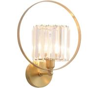 HYHJYMG Leggero Moderno Lampada a Parete in Rame in Cristallo criminalità funce luci, semplici luci di Lavaggio della Parete in Ottone e14 apparecchi di Illuminazione Decorativo compatibili con
