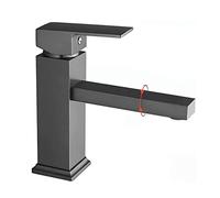 HYHJYMG Manico del lavandino del lavandino in Ottone a 360 ° Rotazione Miscelatore a Foro Singolo Tap Mazzo di Lavaggio a Mano di gabinetto, Alto