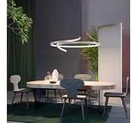 HYHJYMG Moderno lampadario a LED a LED a Forma Rotonda a Ciondolo Acrilico luci a Ciondolo dimmerabile con Lampada a Sospensione Regolabile a Telecomando per la Sala da Pranzo Soggiorno lampadario a