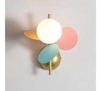 HYHJYMG Prontoni con pareti Leggeri, sconde Moderno Oro per la casa Creativa Decorazione per la casa Illuminazione con sfumatura di Vetro a Globo Bianco, g9 Lampada da Parete Ramo Interno Nordic