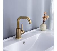 HYHJYMG Rubinetto del lavandino del Bagno, Rubinetto del Bagno Spazzolato Basinetto da Bagno Spazzolato Coldimetro e lavello a lavandino Caldo Tazza a Trama a Trama montata Acqua (Colore: Rubinetto