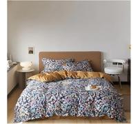 HYHJYMG Set di Biancheria da Letto a Quattro Pezzi a Quattro Pezzi Foglie Europee di Lusso copripiumini botanici Copertina di Cotone Cotone Lenzuola Set di Biancheria da Letto Matrimoniale