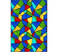 HYHMJ-Adesivo in Vetro Antica Chiesa Colorato Pellicola Per Vetri Autoadesiva Opaco Privacy Copertura in Vetro Decorazione Per Tinta Per Finestre UV Controllo Pellicola Adesiva,M,50 * 120cm