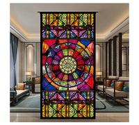 HYHMJ Adesivo in Vetro Antica Chiesa Colorato Pellicola Per Vetri Autoadesiva Opaco Privacy Copertura in Vetro Decorazione Per Tinta Per Finestre UV Controllo Pellicola Adesiva,I,120 * 200cm