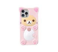 HYHMXB Cover per telefono, 3D carino gatto zampa orso design morbido silicone antiurto paraurti all-round forte custodia protettiva compatibile con iPhone X/XS per ragazze e donne rosa