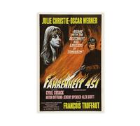 HYIFS Fahrenheit 451 - Poster su tela, decorazione per camera da letto, ufficio, camera da letto, regalo, 20 x 30 cm