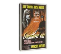 HYIFS Fahrenheit 451 - Poster su tela, decorazione per camera da letto, ufficio, camera da letto, regalo, 40 x 60 cm