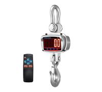 Hyindoor Bilancia per gru, 3000 kg, bilancia elettronica digitale da appendere, 3T, grande display LCD, Heavy Duty, bilancia industriale con lega di alluminio, con gancio e telecomando